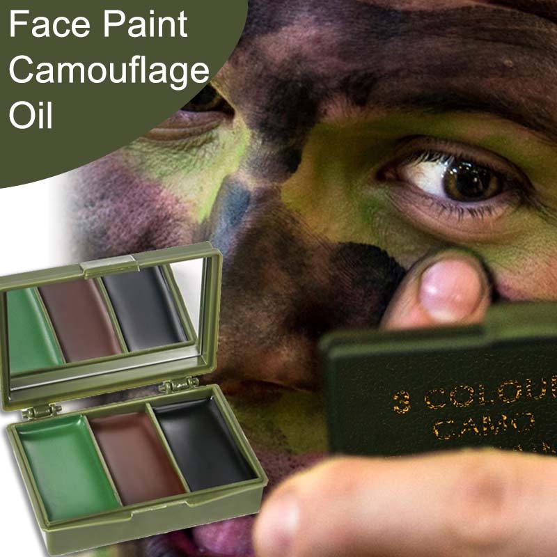 สีทาหน้าลายพรางสามสี อุปกรณ์สน - Camo Face Paint บทวิจารณ์และราคา