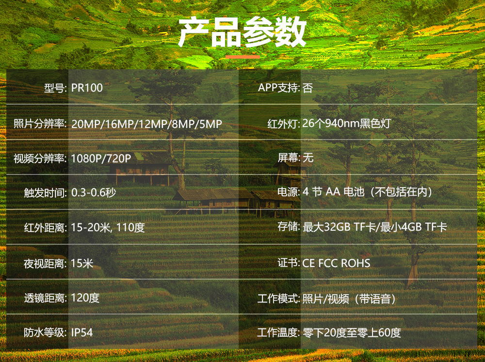 กล้องติดตามสัตว์ป่า 20MP 1080P - Trail Camera Infrared บทวิจารณ์และราคา
